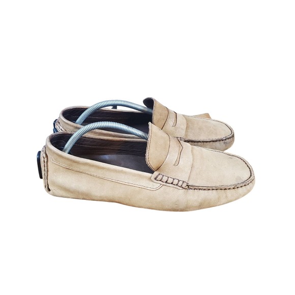 Saks Fifth Avenue Men's Suede Driving Moccasins. Beige. Size 12 - Picture 4 of 8
